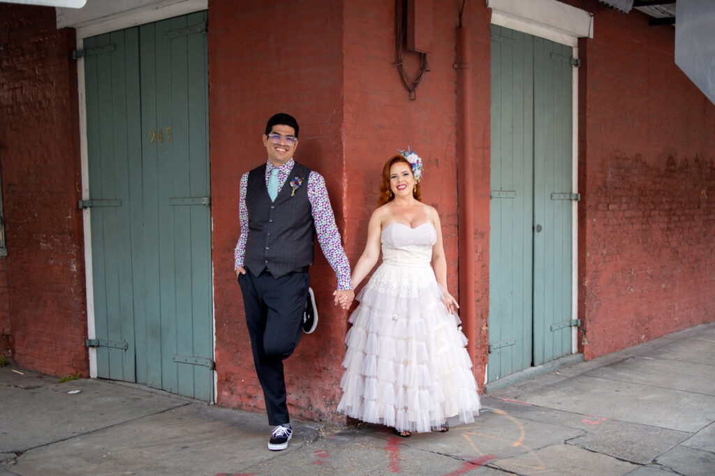Destination wedding in the French Quarter of New Orleans.